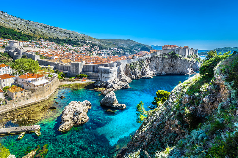 Adriatic Sea Dubrovnik landscape.